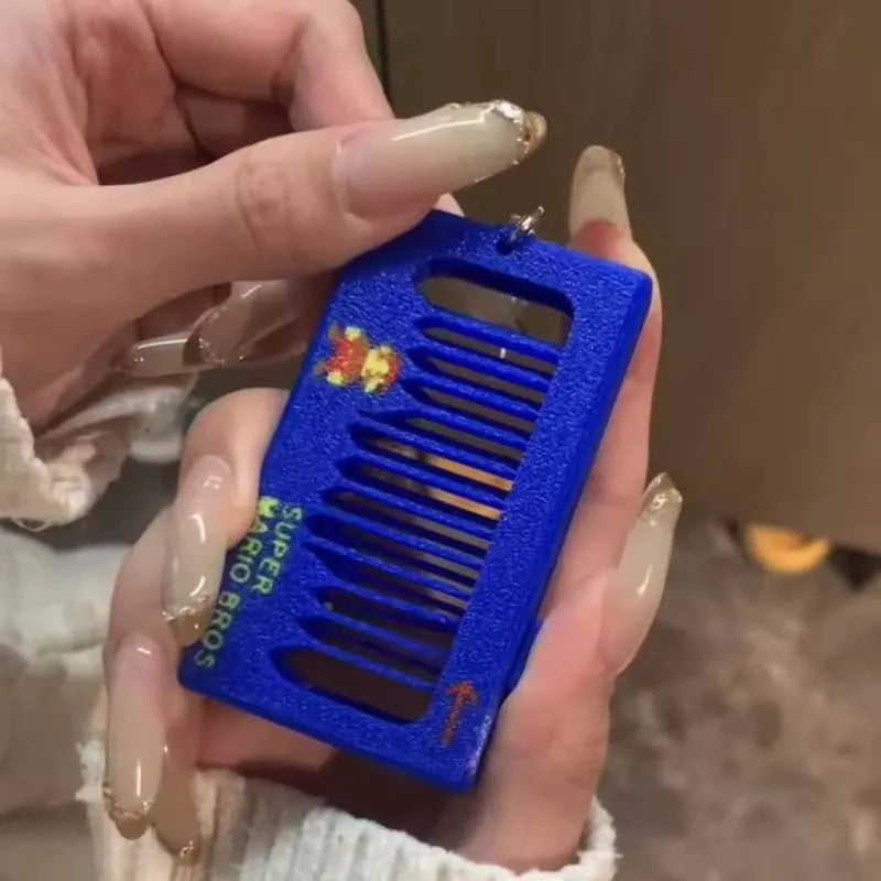 Mario Theme 8-Bit Comb EDC Fidget Keychain