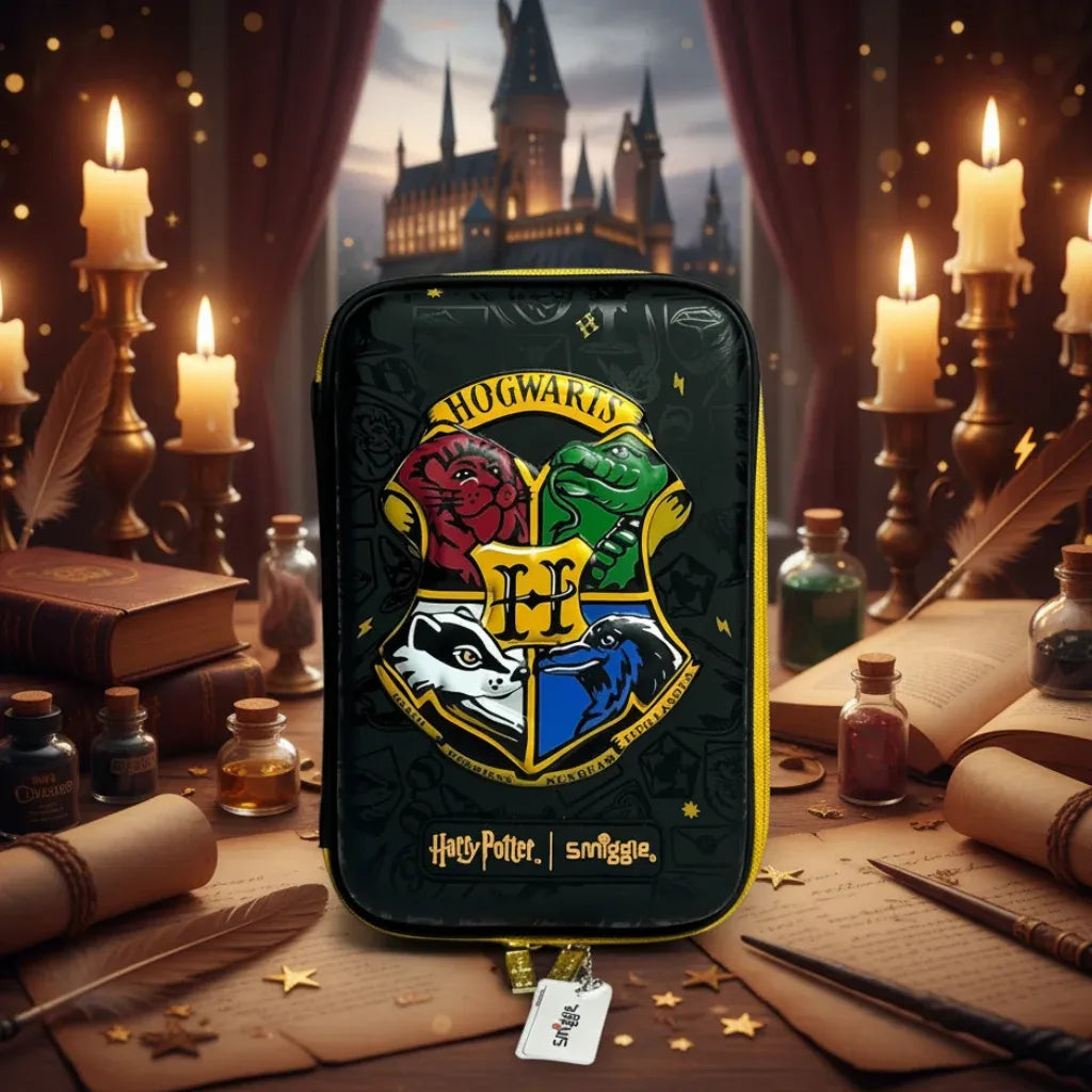 SMGL Hogwarts Crest Black Hardtop Pencil Case