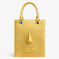 Surrealist Visage Premium Abstract Handbag