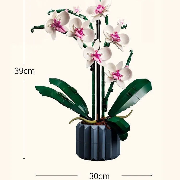 Orchid Flowers Botanical Building Blocks (608 Pcs)