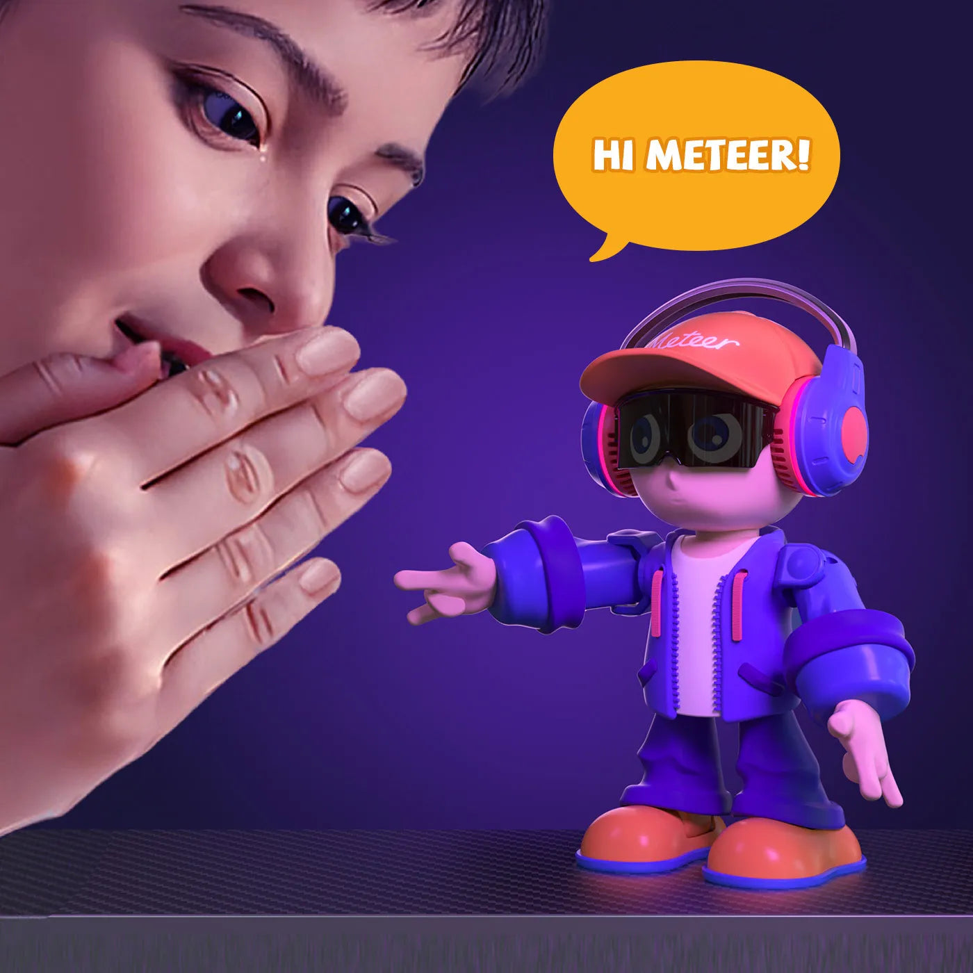 Meteer Interactive Desktop Dancing AI Robot
