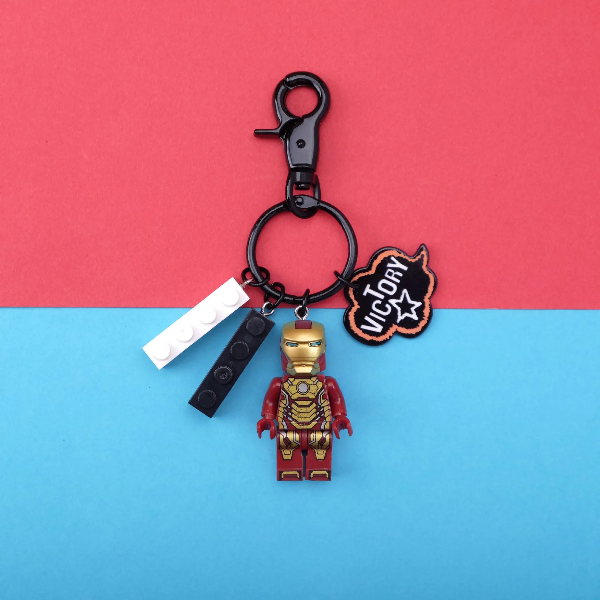 Brick Brigade Hero Blocks Keychain