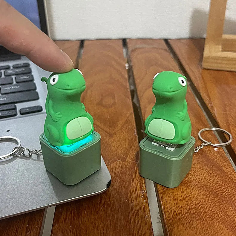 Derpy Lizard Sound & LED Fidget Keychain