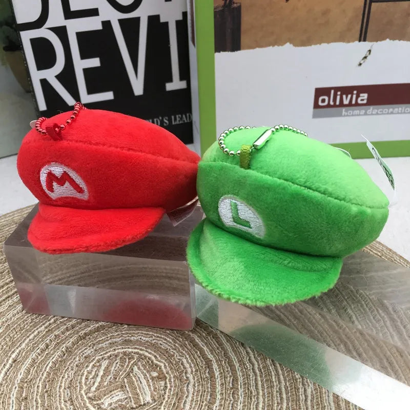 Super Mario Bros Cap Plush Keychain