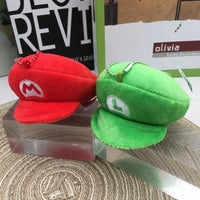 Super Mario Bros Cap Plush Keychain
