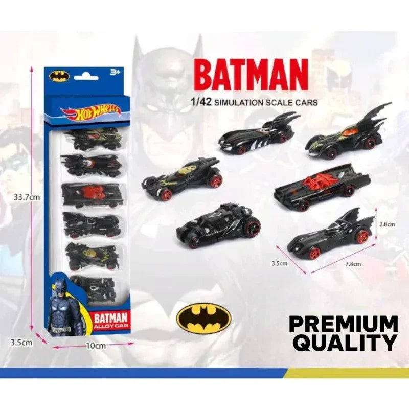Batman Shadow Strike Hot Wheelz Cars (Set of 6)