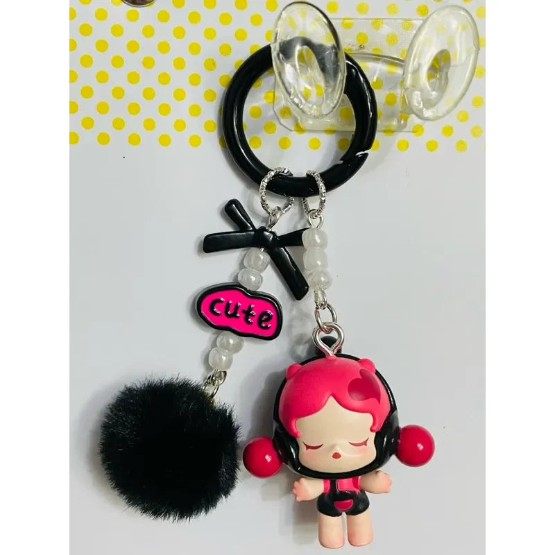 SkullPanda Opulent Pom Pom Keychain