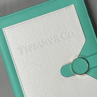 Tiff & Co. Signature Teal and White Notebook