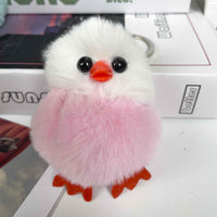 Little Furry Birds Plush Keychain