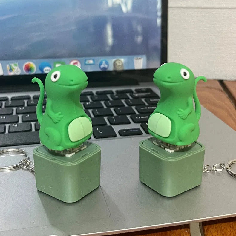 Derpy Lizard Sound & LED Fidget Keychain