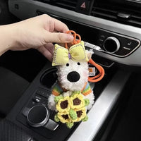 West Highland Floral Gift Plush Keychain