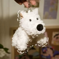 West Highland Scrawled Pup Plush Keychain