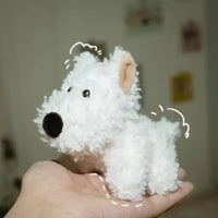 West Highland Scrawled Pup Plush Keychain
