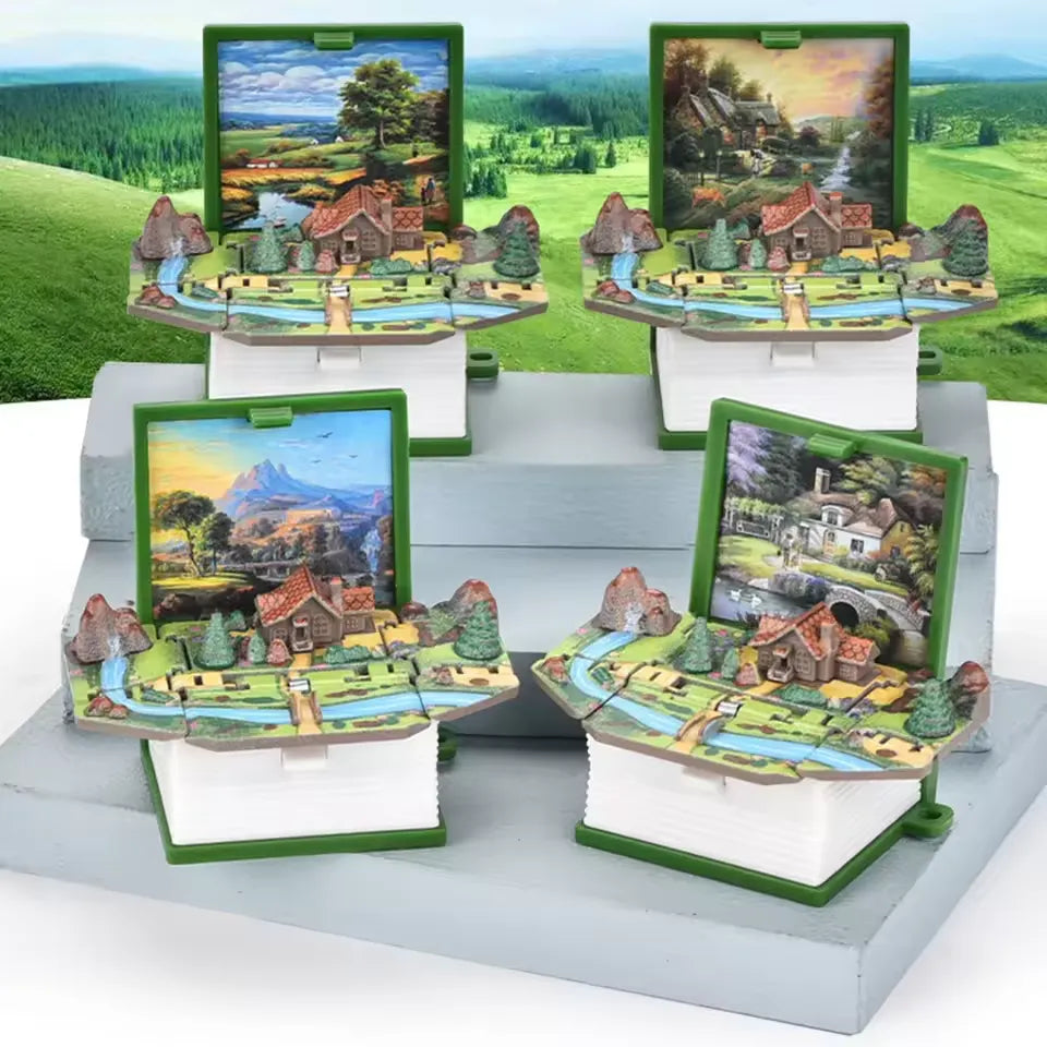 Rural Landscape 3D Folding Keychain