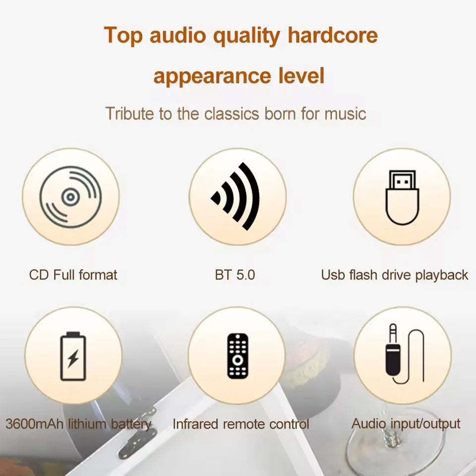 CA02 2 in 1 CD Player and Speaker