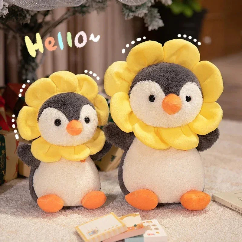 Sunflower Penguin Plush Doll