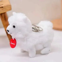 Cute Samoyed Dog Plush Keychain
