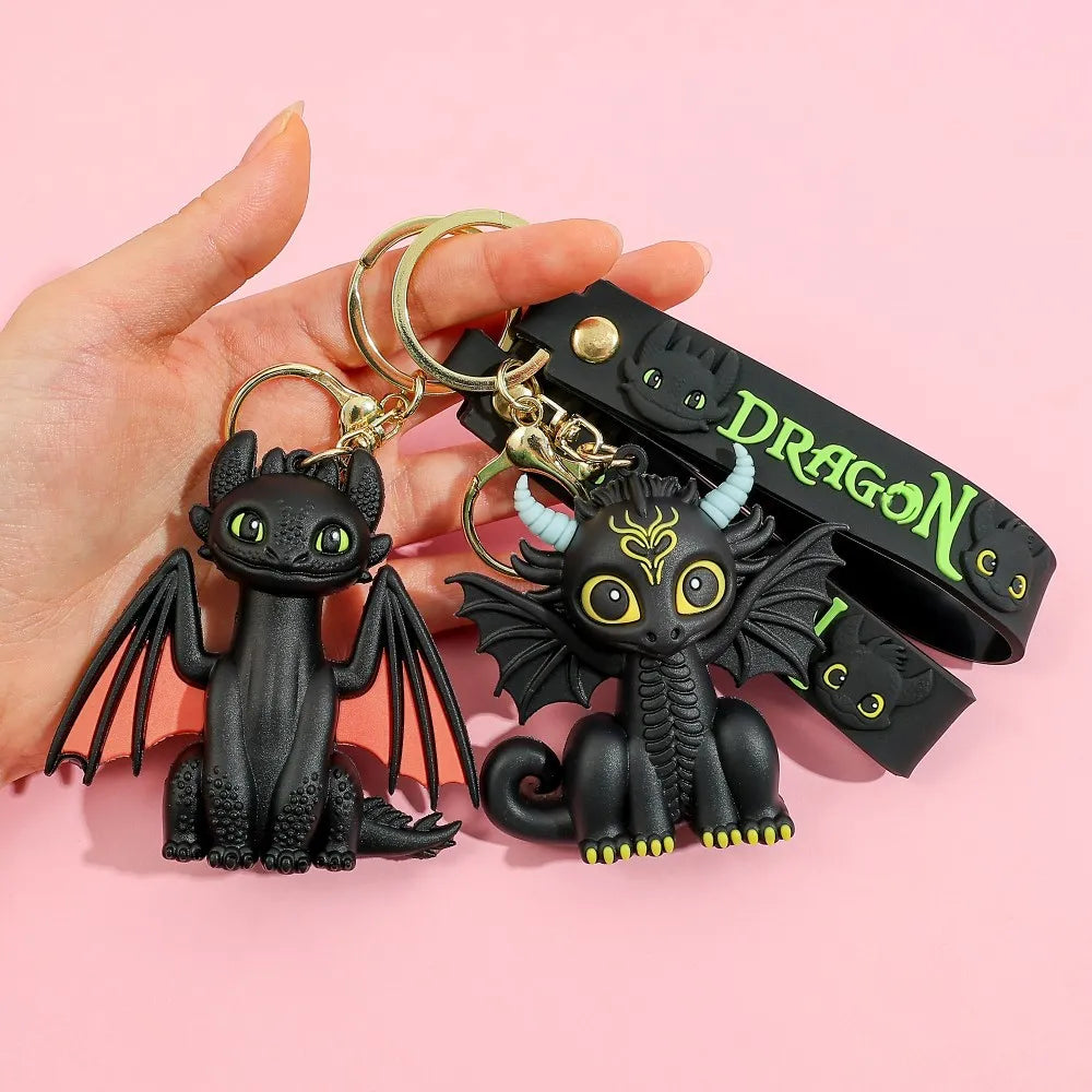 Toothless & Light Fury Elite Dragon Keychains