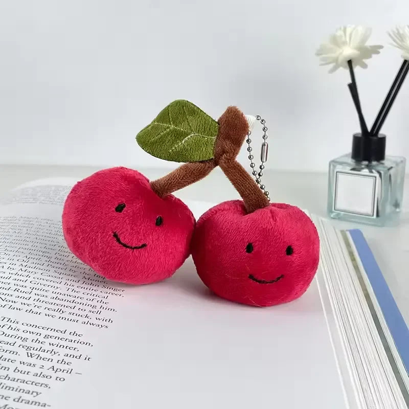 JC Velvety Dual Cherry Pluck Keychain