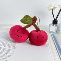 JC Velvety Dual Cherry Pluck Keychain