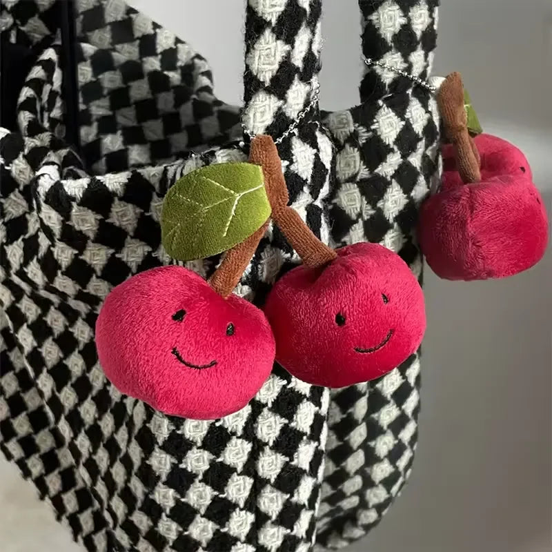 JC Velvety Dual Cherry Pluck Keychain
