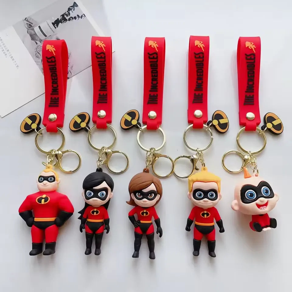The Incredibles Superhero Family Keychain