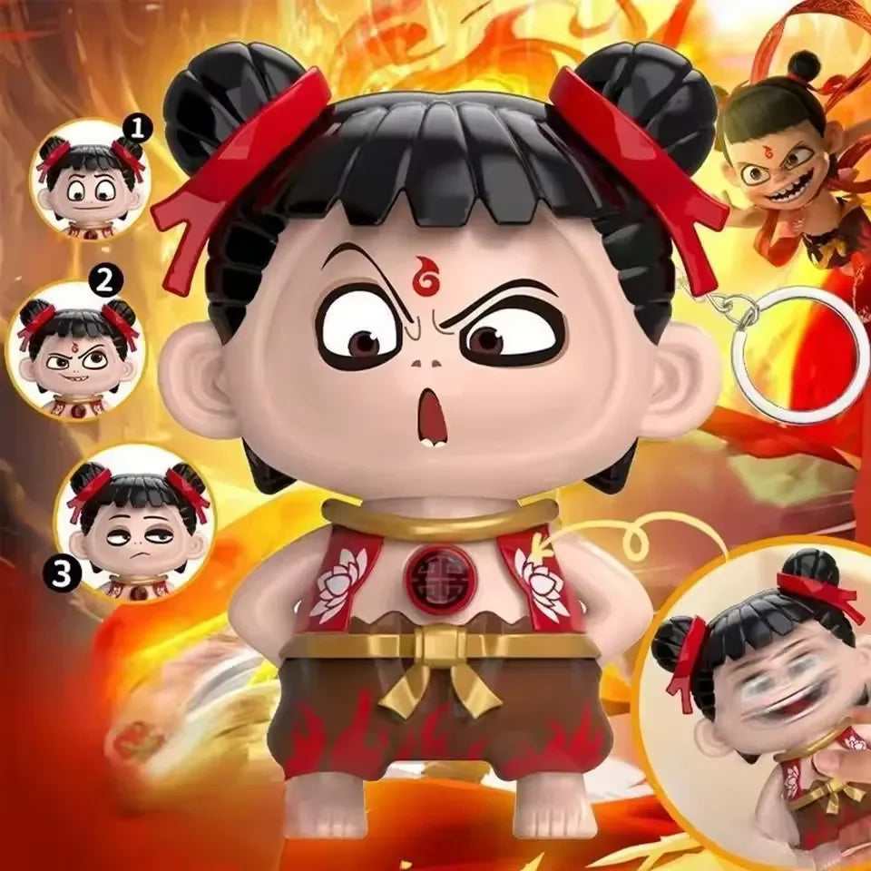 Nezha Mood-Shift Expression Keychain