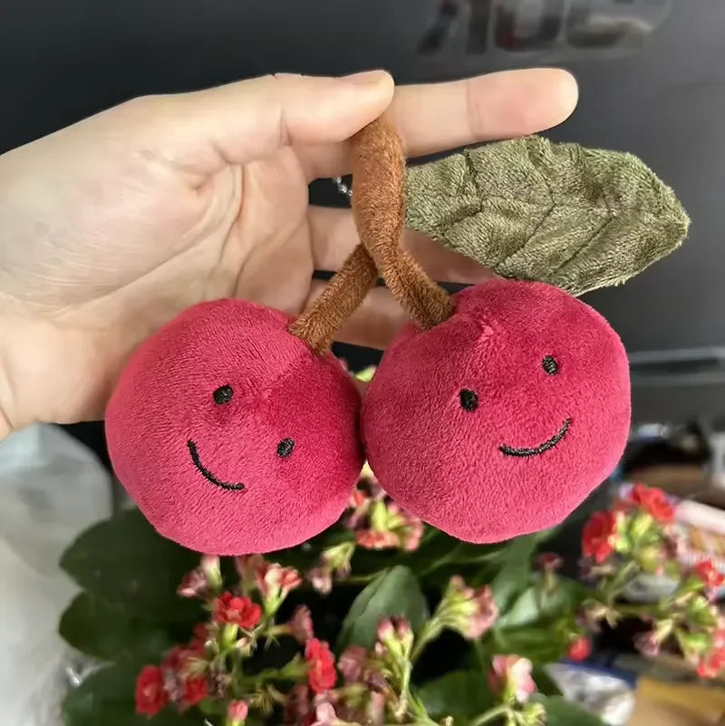 JC Velvety Dual Cherry Pluck Keychain