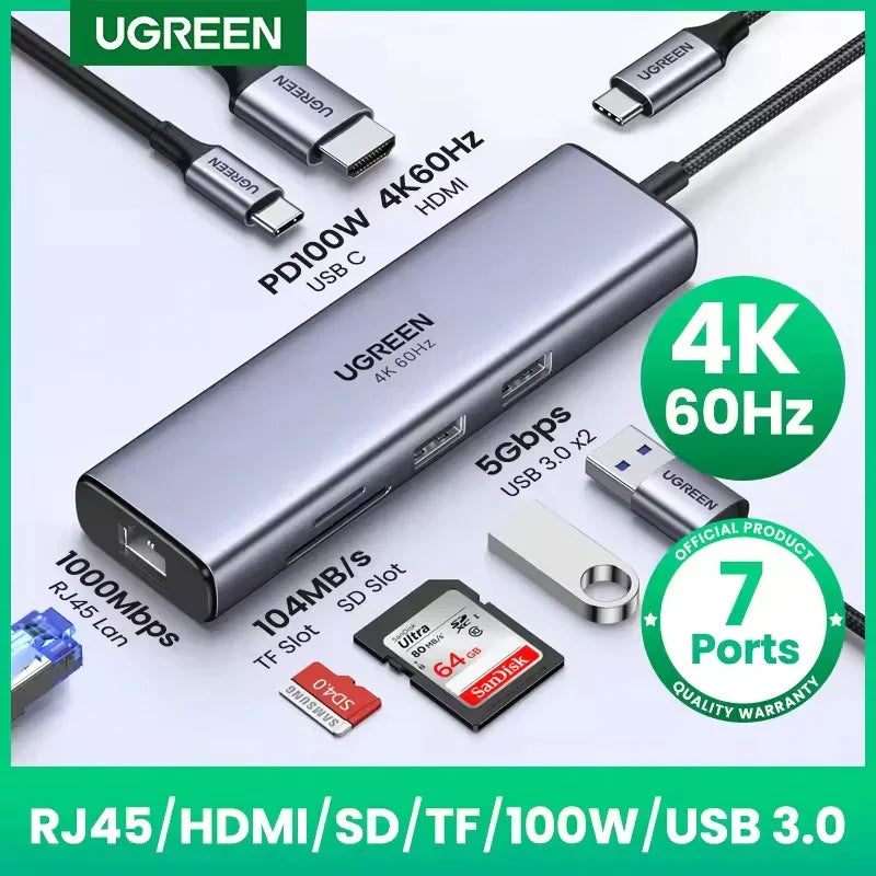 UGREEN 7-in-1 USB Hub Type-C