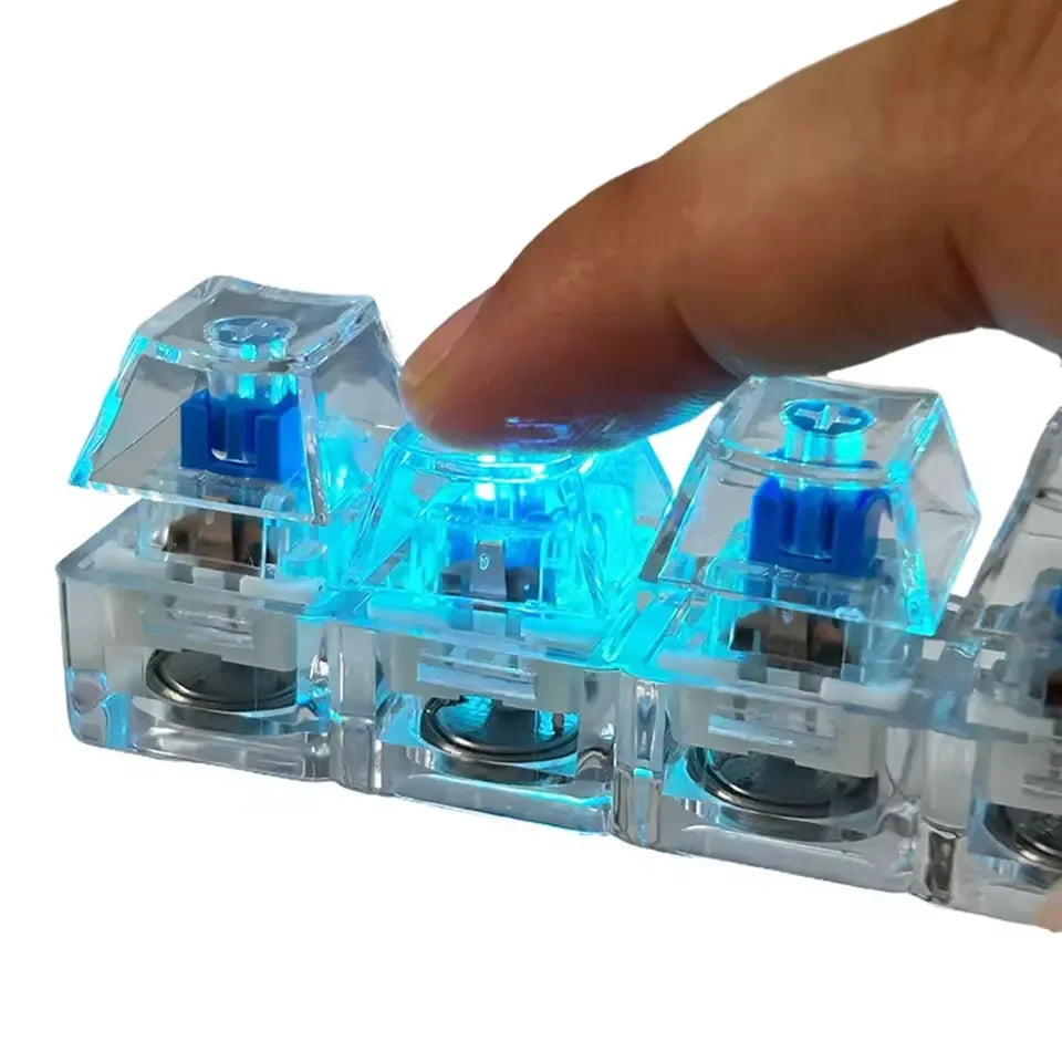 Crystal Clicker LED Keyboard Keychain