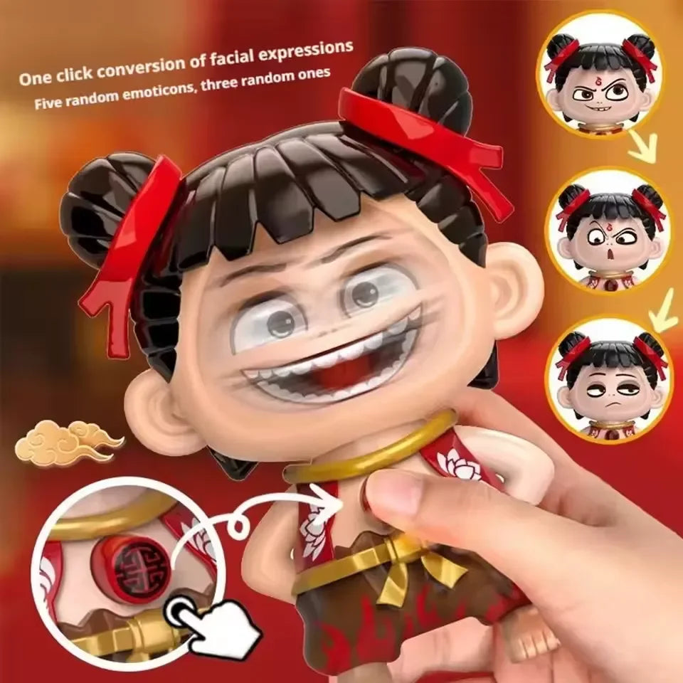 Nezha Mood-Shift Expression Keychain
