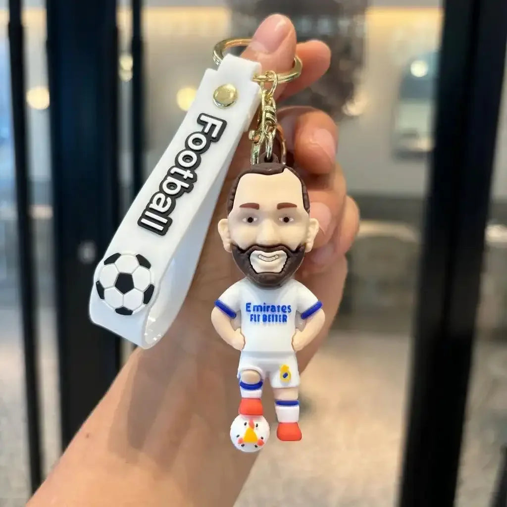 Star Studded Lineup Footballer Keychain