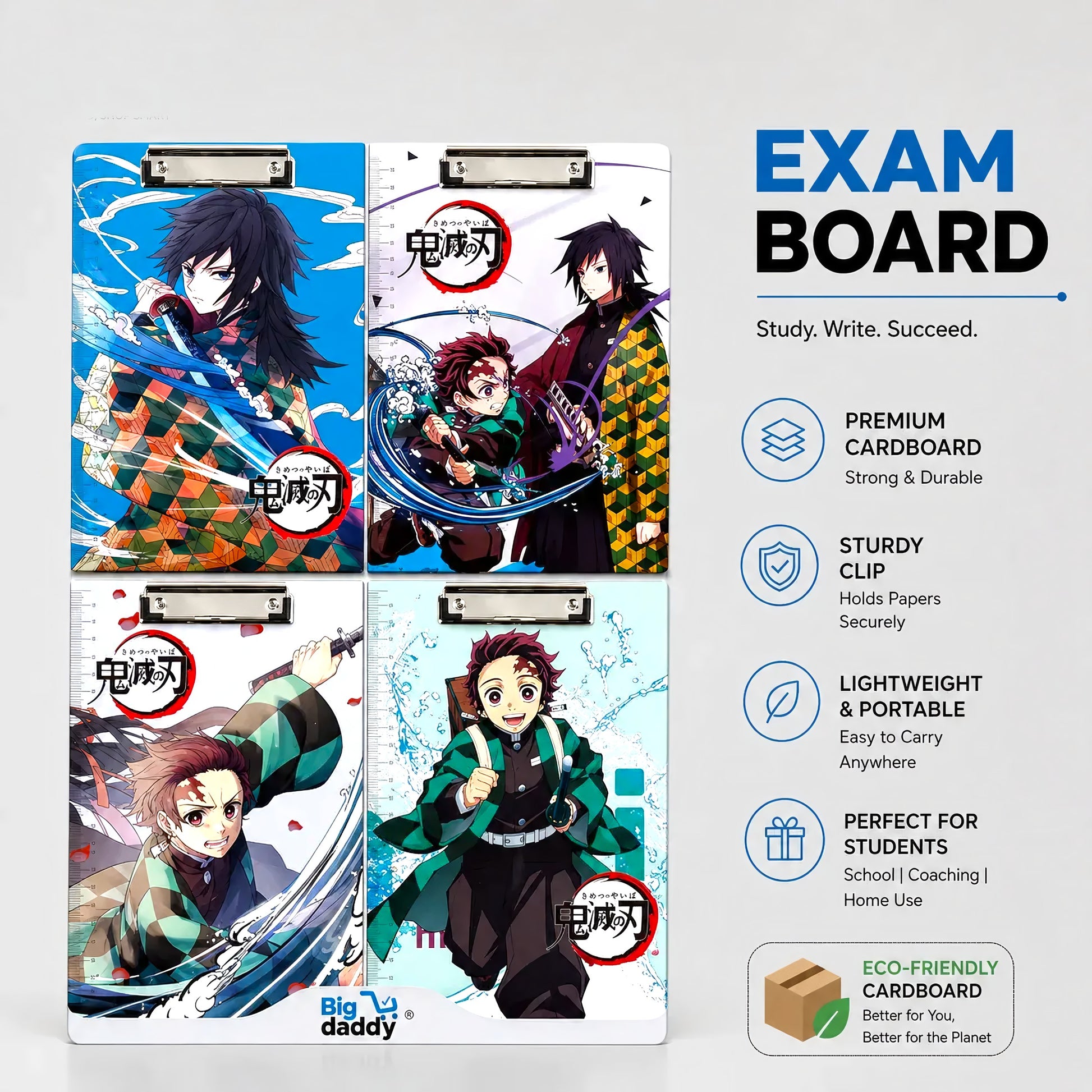 Demon Slayer Heavy-Duty Exam Writing Clipboard