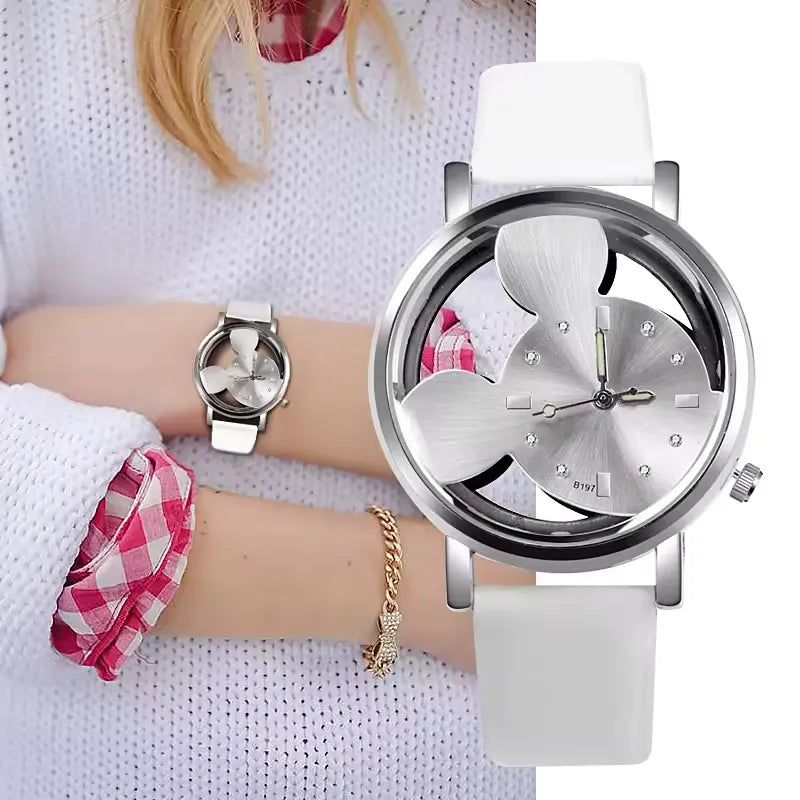 Large Dial Mickey Silhouette Fashion Watch