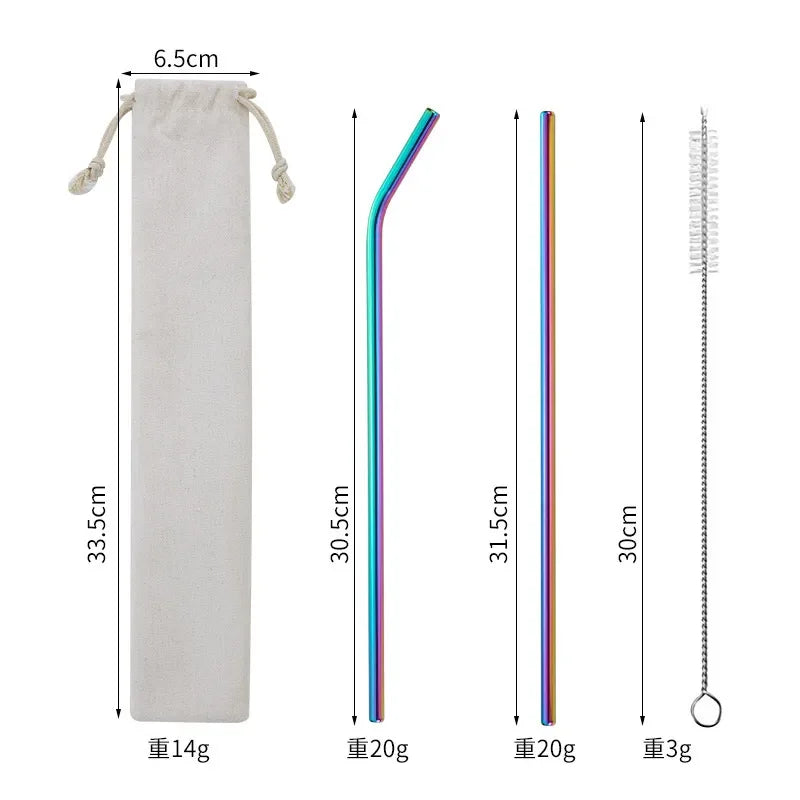 Vibrant Metal Straw Set for Stanley Cup (Pack of 2)