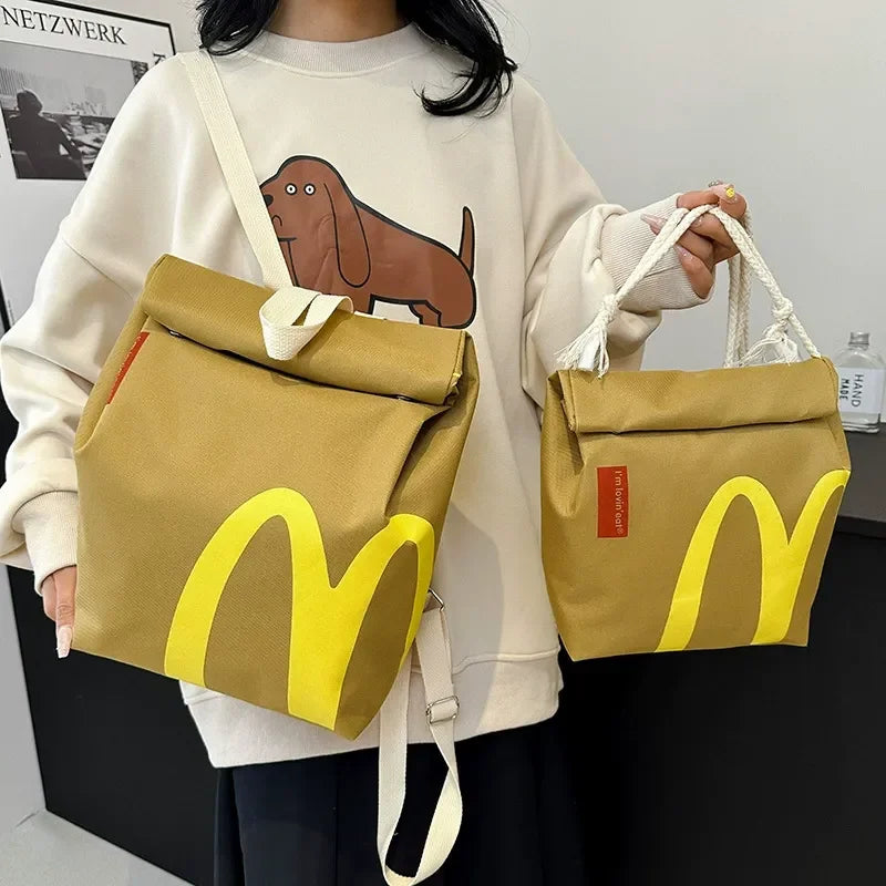 Cute McDonald's Vintage Canvas Backpack