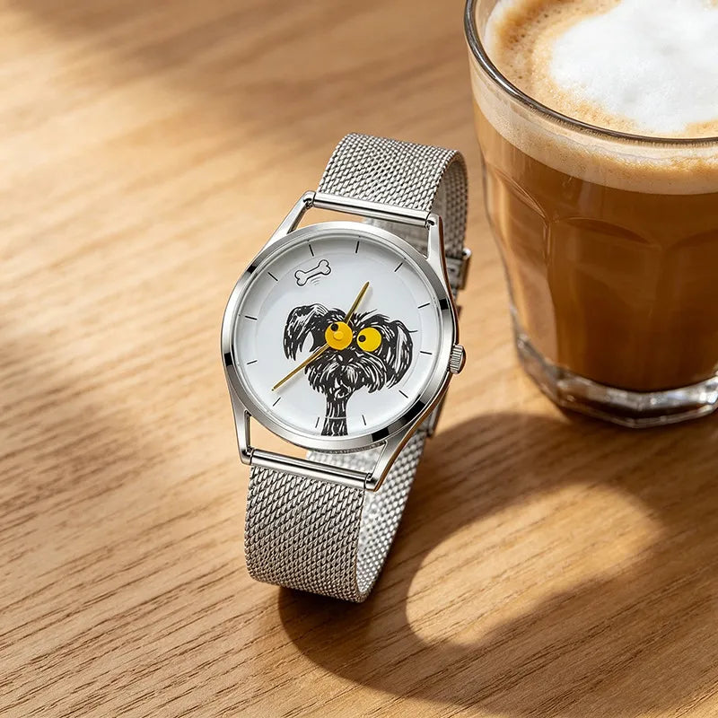 Messy Puppy Bone Chase Creative Novelty Watch
