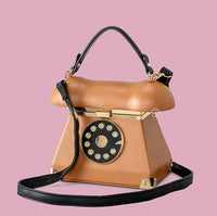 Retro-Dial Landline Luxe Vintage Telephone Handbag