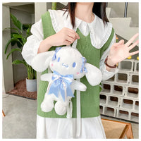 Sanliou Bow-Ribbon Duo Mini Backpack