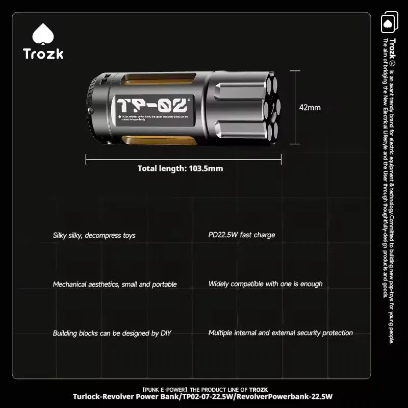 Trozk TP-02 Revolver Power Bank (6800 mAh)
