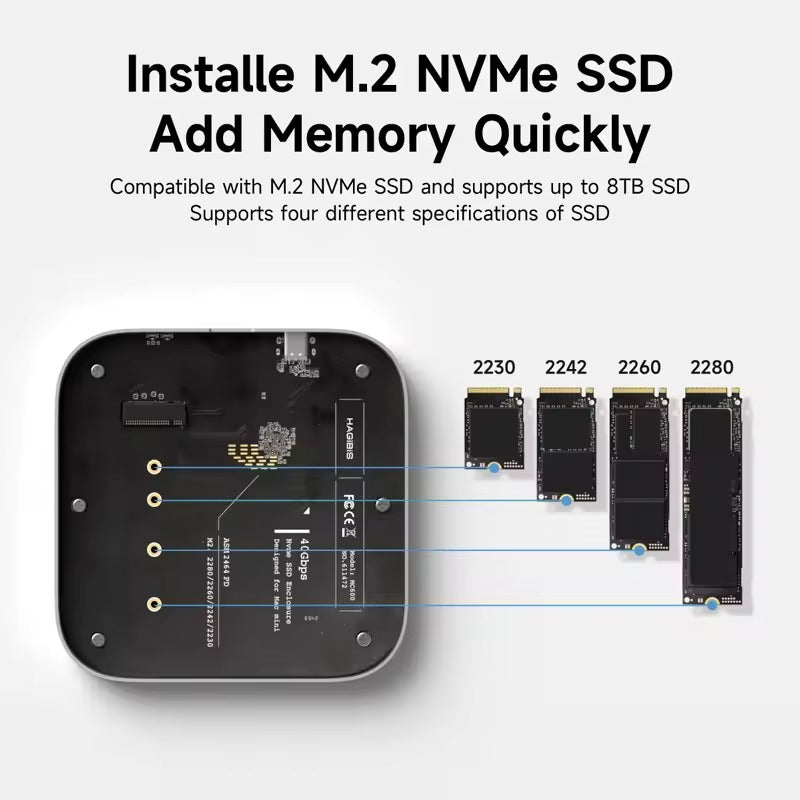 Hagibis USB4 M.2 NVMe SSD Enclosure for Mac