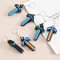 Minekraft Diamond Sword LED Keychain