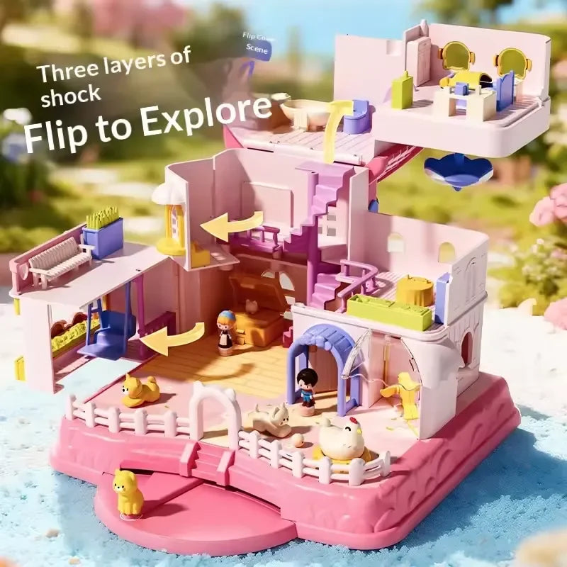 Cat Cafe Villa Magnetic Model Set