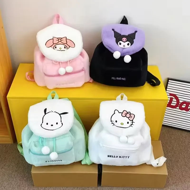 Sanrio Kawaii Plush Flap Backpacks