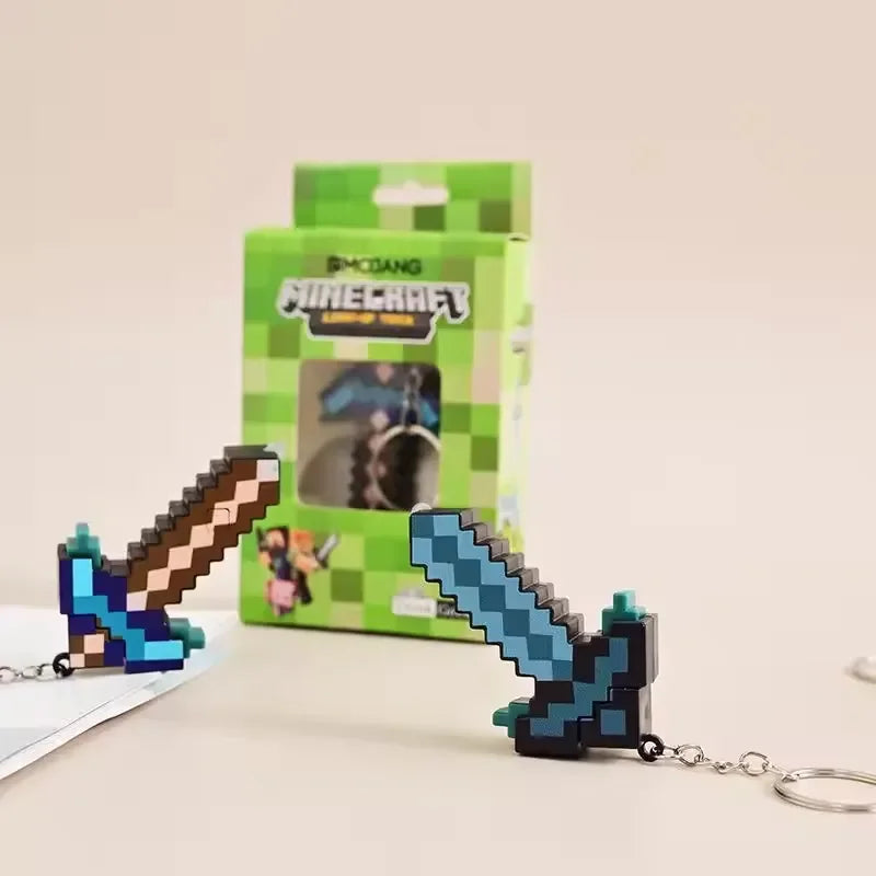 Minekraft Diamond Sword LED Keychain