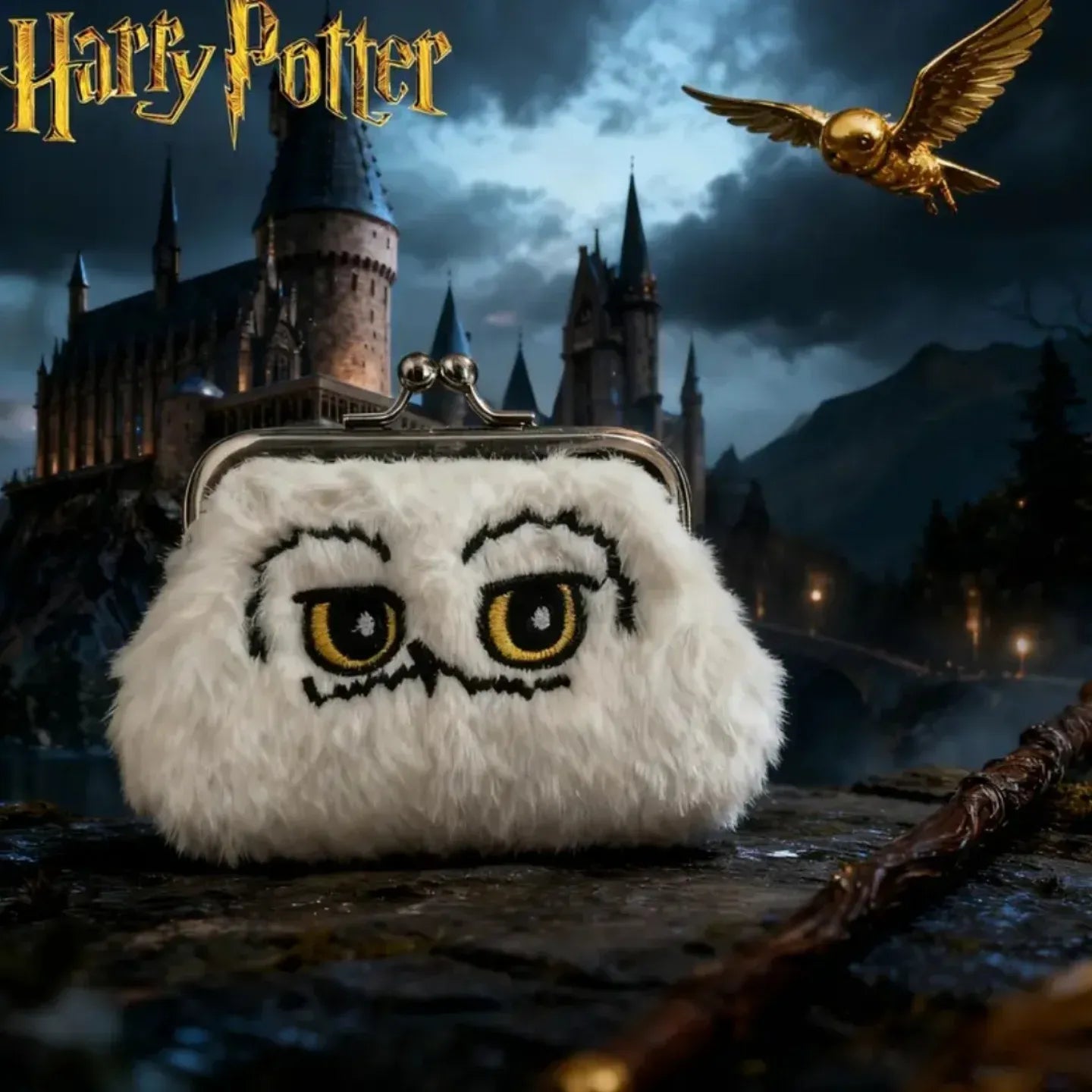 Hedwig Plush Flight Mini Wallet