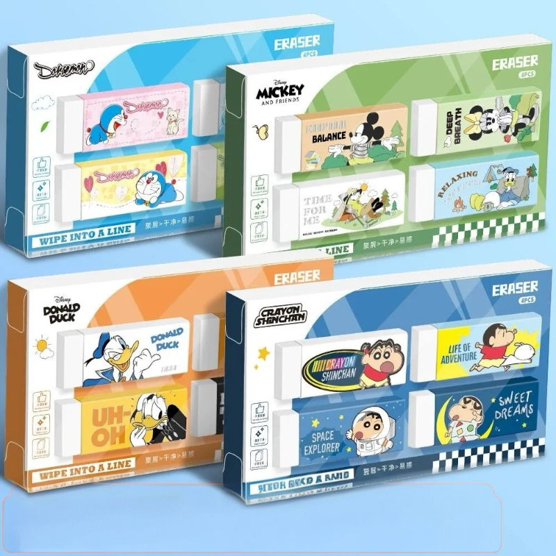 Iconic Anime & DZNY Collector Erasers (Pack of 4)