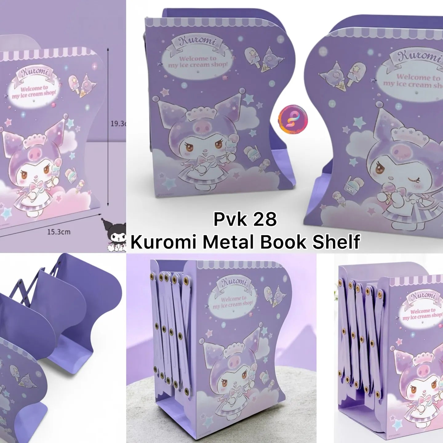 Kuromi Purple Mania Desktop Book Stand