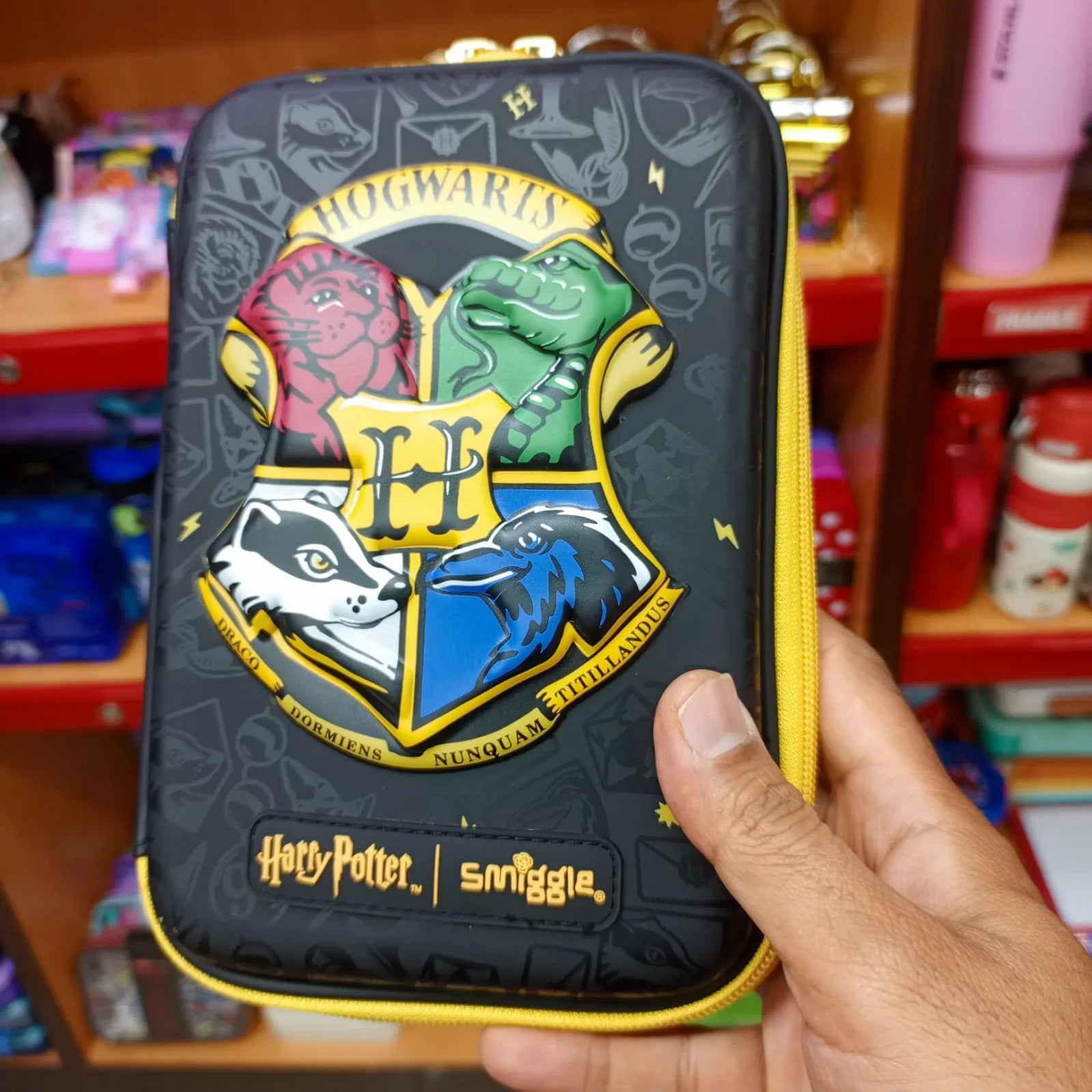 SMGL Hogwarts Crest Black Hardtop Pencil Case