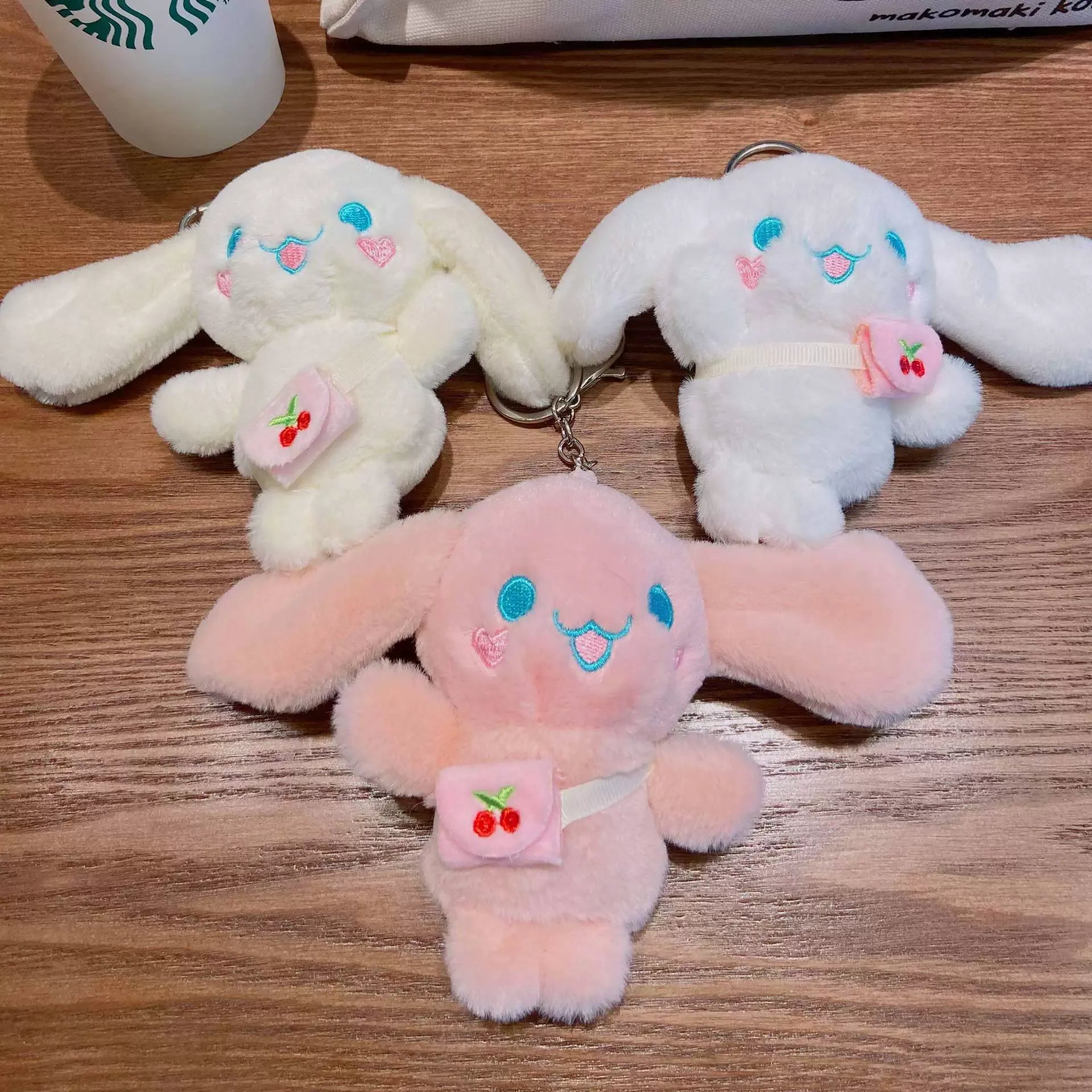 Cherry Blossom Cinnamoroll Plush Keychain